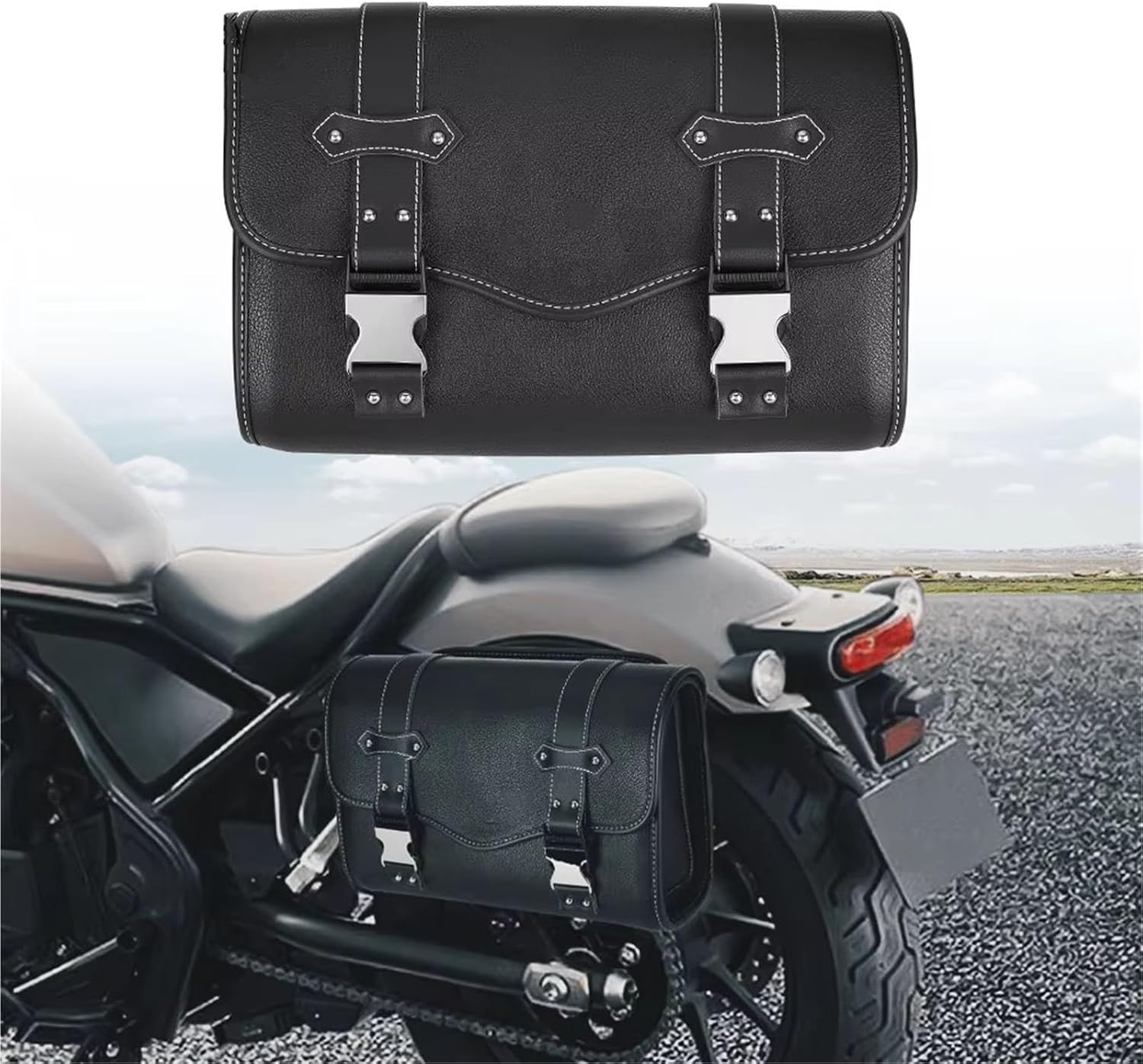 非売品　ダッフィーグッズ込み　バケーションパックセット　未使用 サイドバッグ SR400用 MT-07用 シーシーバー バイク用サドル
